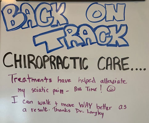 Chiropractic Edmonton AB Back on Track Patient Testimonial